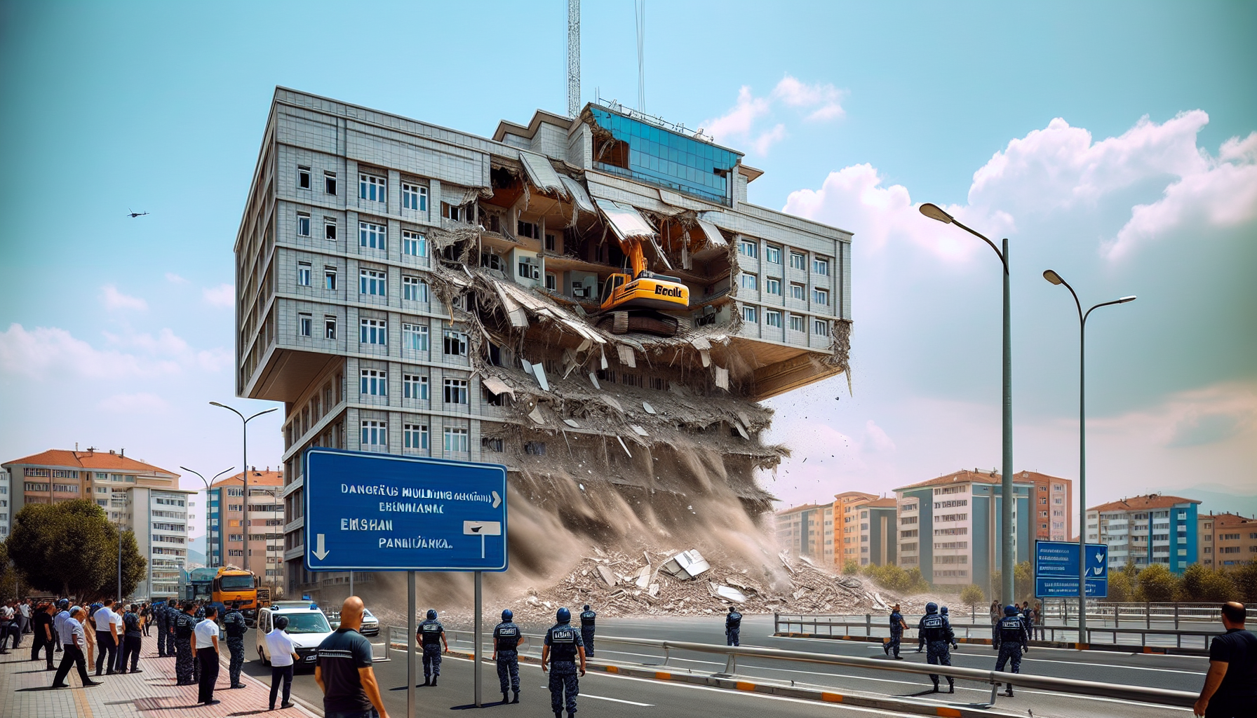 Keşan'da Tehlike Saçan Bina Yıkımına Cezai İşlem Uygulandı